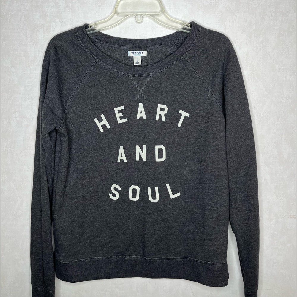 Lounge Collection | Old Navy Grey Y2K Sweatshirt | Small